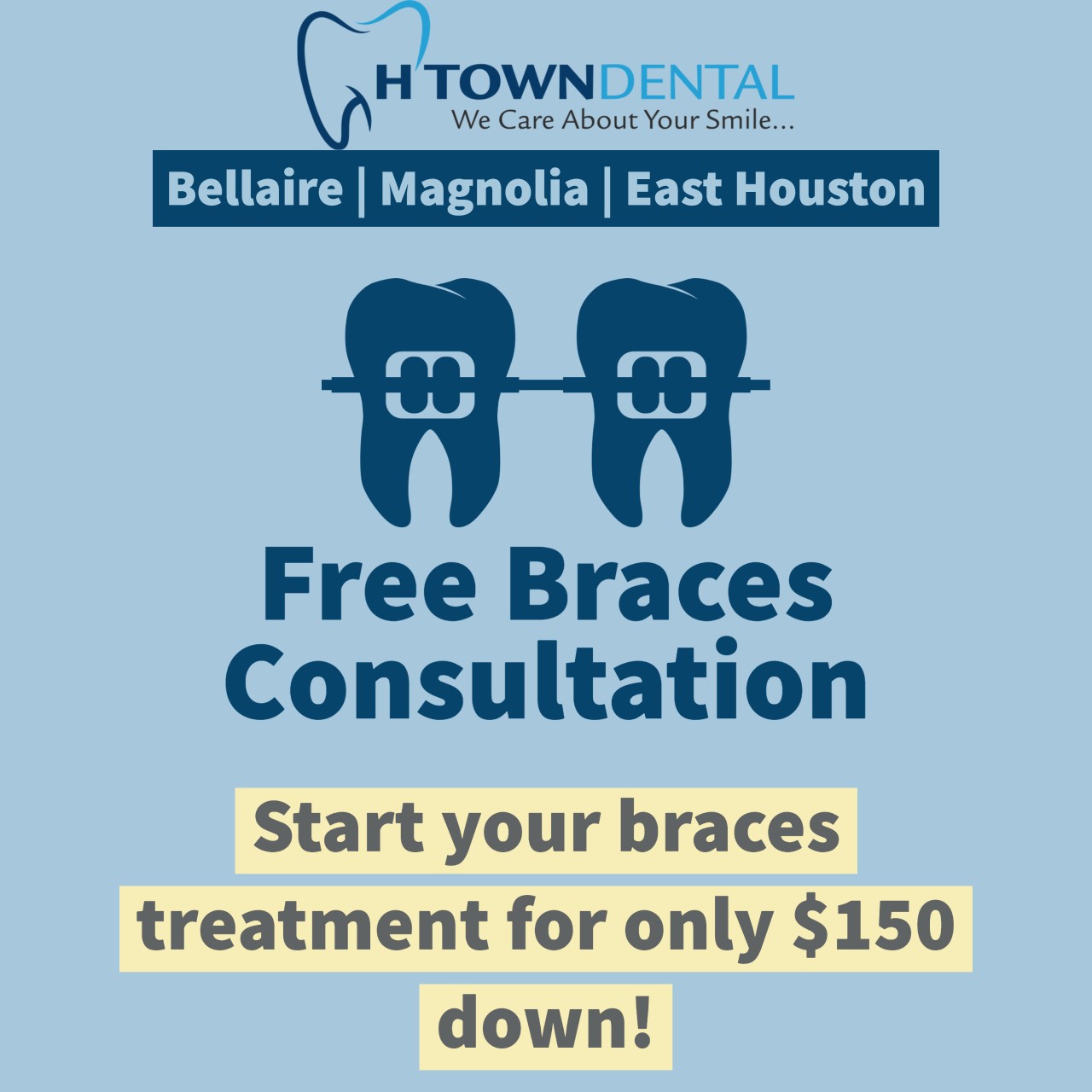 Free Braces Consultation Promo in HTown Dental